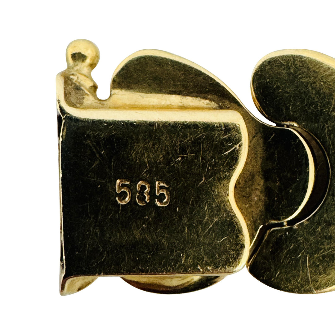 14k Yellow Gold 15.7g Ladies Polished 11.5mm Fancy Link Bracelet 7.25"