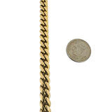 18k Yellow Gold 31.4g Solid Heavy 7.5mm Cuban Link Bracelet Italy 7.25"
