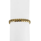 18k Yellow Gold 31.4g Solid Heavy 7.5mm Cuban Link Bracelet Italy 7.25"