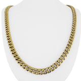 14k Yellow Gold 37g Semi Solid 7.5mm Cuban Link Chain Necklace 24"