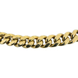 14k Yellow Gold 37g Semi Solid 7.5mm Cuban Link Chain Necklace 24"