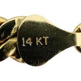 14k Yellow Gold 37g Semi Solid 7.5mm Cuban Link Chain Necklace 24"