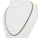 14k Yellow Gold 16.5g Solid 3.5mm Cuban Curb Link Chain Necklace 20"