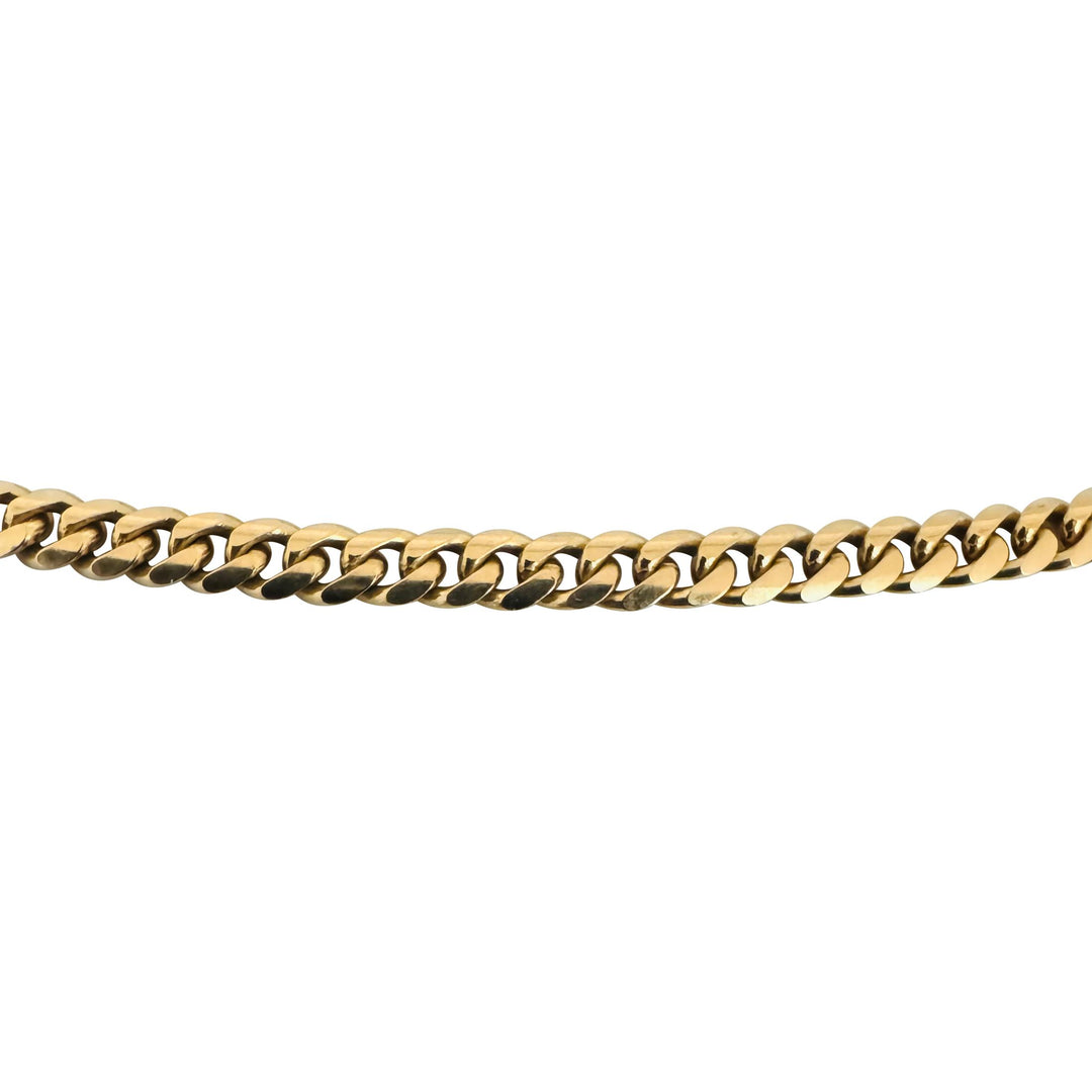 14k Yellow Gold 16.5g Solid 3.5mm Cuban Curb Link Chain Necklace 20"