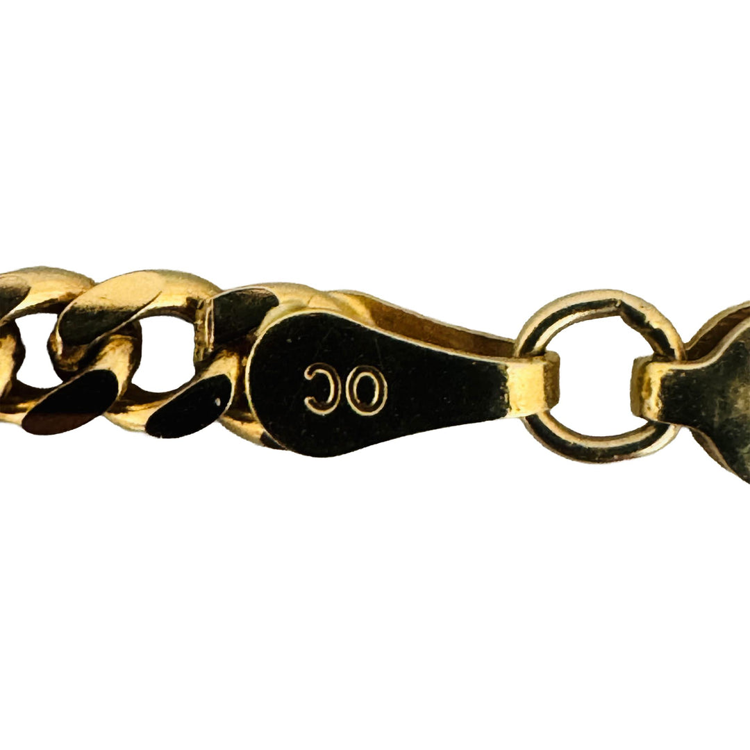 14k Yellow Gold 16.5g Solid 3.5mm Cuban Curb Link Chain Necklace 20"