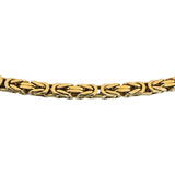 14k Yellow Gold 44.7g Solid Heavy Squared Byzantine Link Chain Necklace 24"