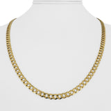 14k Yellow Gold 12.2g Solid Flat 5mm Curb Link Chain Necklace 20"