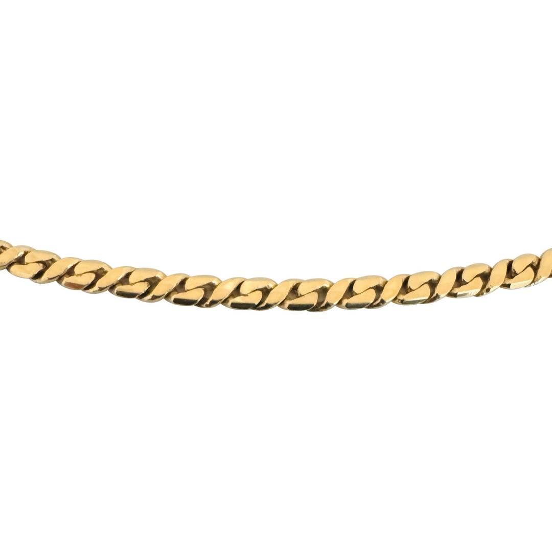 14k Yellow Gold 14.6g Solid 3mm Fancy Link Chain Necklace 21"