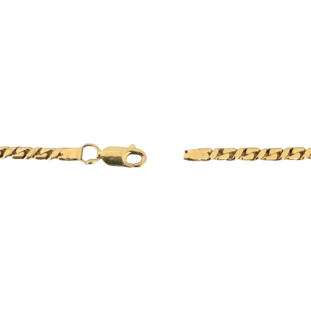 14k Yellow Gold 14.6g Solid 3mm Fancy Link Chain Necklace 21"
