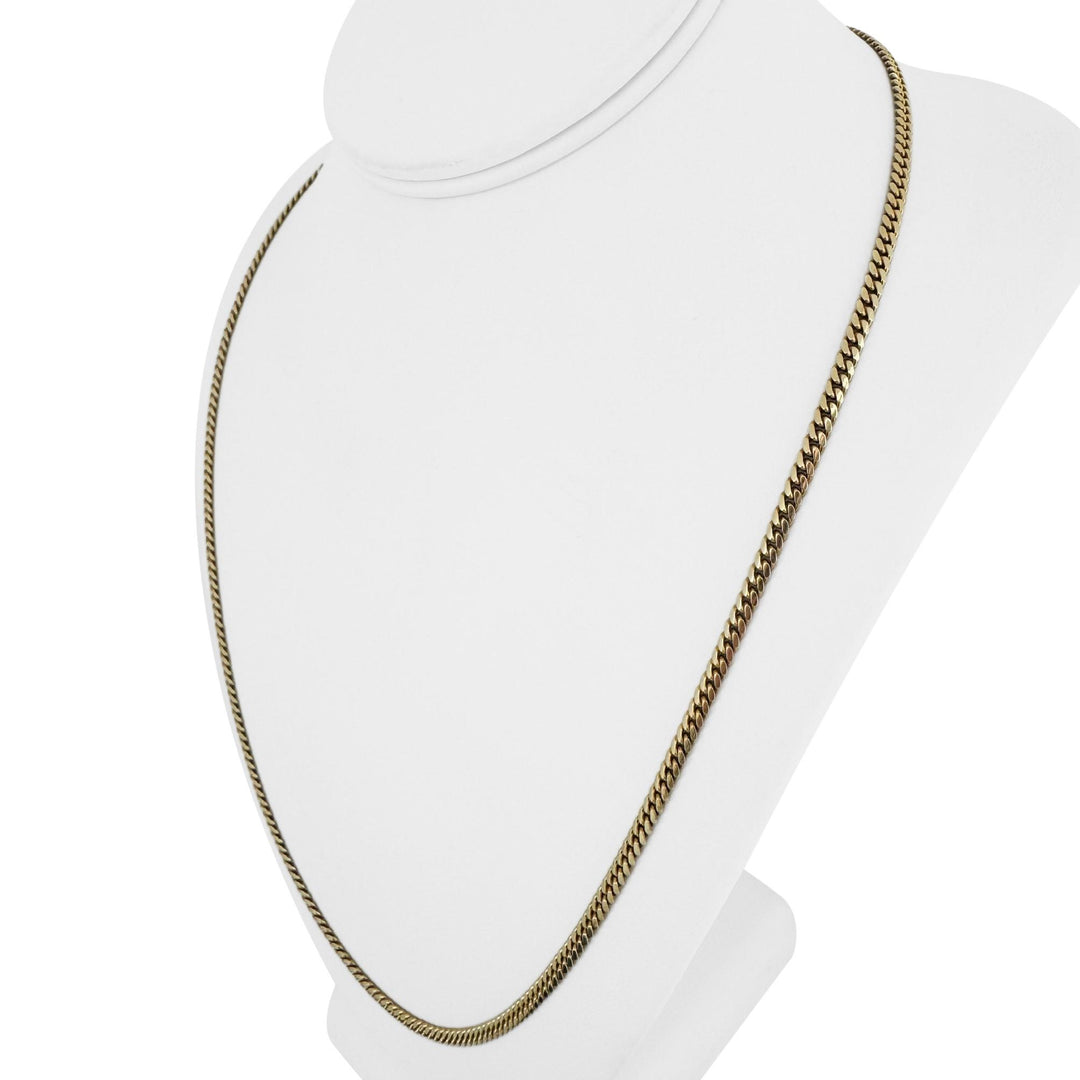 14k Yellow Gold 20.3g Solid 3.2mm Cuban Curb Link Chain Necklace 24"