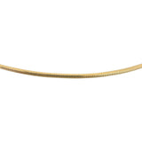 14k Yellow Gold 7.9g Solid Thin 1.5mm Round Snake Link Necklace Italy 18"