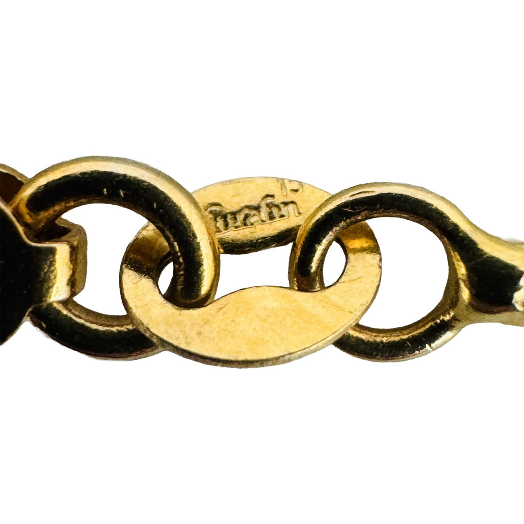 14k Yellow Gold 7.9g Solid Thin 1.5mm Round Snake Link Necklace Italy 18"