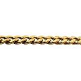 14k Yellow Gold 7.6g Hollow 5mm Cuban Curb Link Bracelet Italy 8"