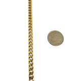 14k Yellow Gold 7.6g Hollow 5mm Cuban Curb Link Bracelet Italy 8"