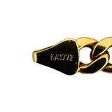 14k Yellow Gold 7.6g Hollow 5mm Cuban Curb Link Bracelet Italy 8"