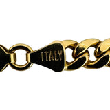 14k Yellow Gold 7.6g Hollow 5mm Cuban Curb Link Bracelet Italy 8"