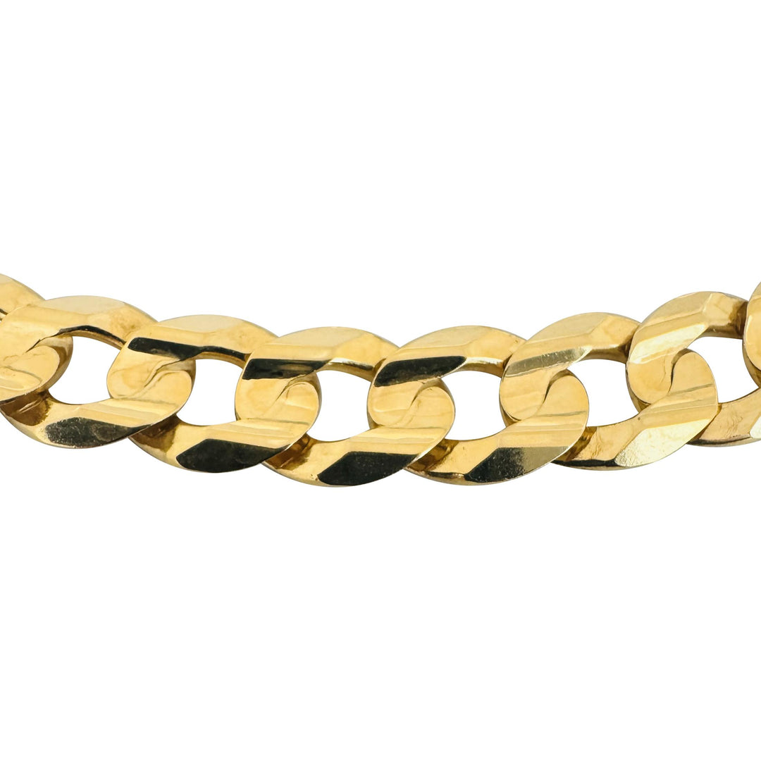 10k Yellow Gold 72.7g Solid Heavy 11mm Curb Link Chain Necklace 24"