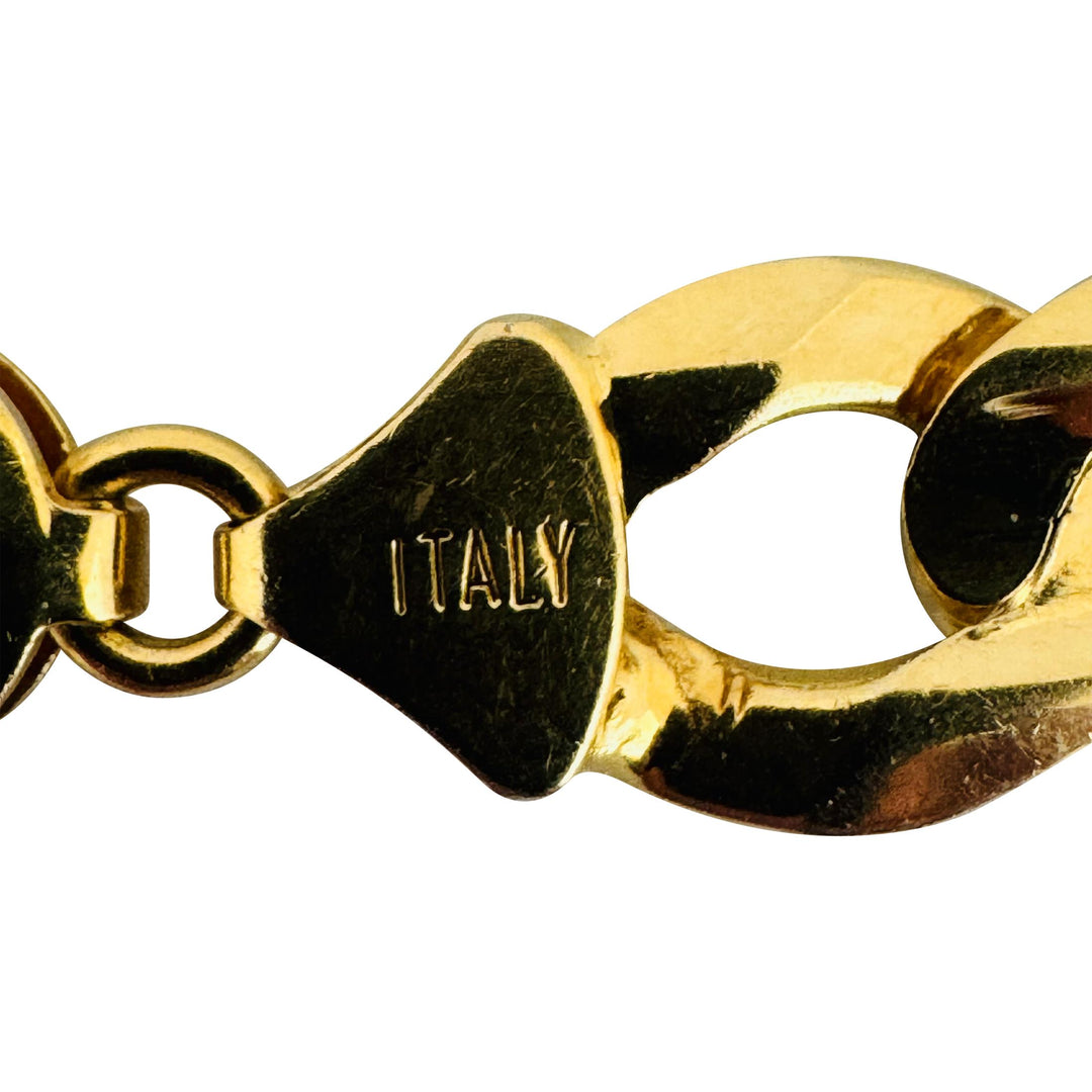 10k Yellow Gold 72.7g Solid Heavy 11mm Curb Link Chain Necklace 24"