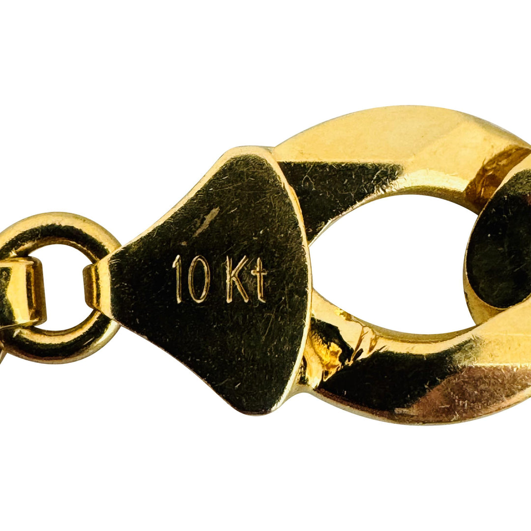 10k Yellow Gold 72.7g Solid Heavy 11mm Curb Link Chain Necklace 24"