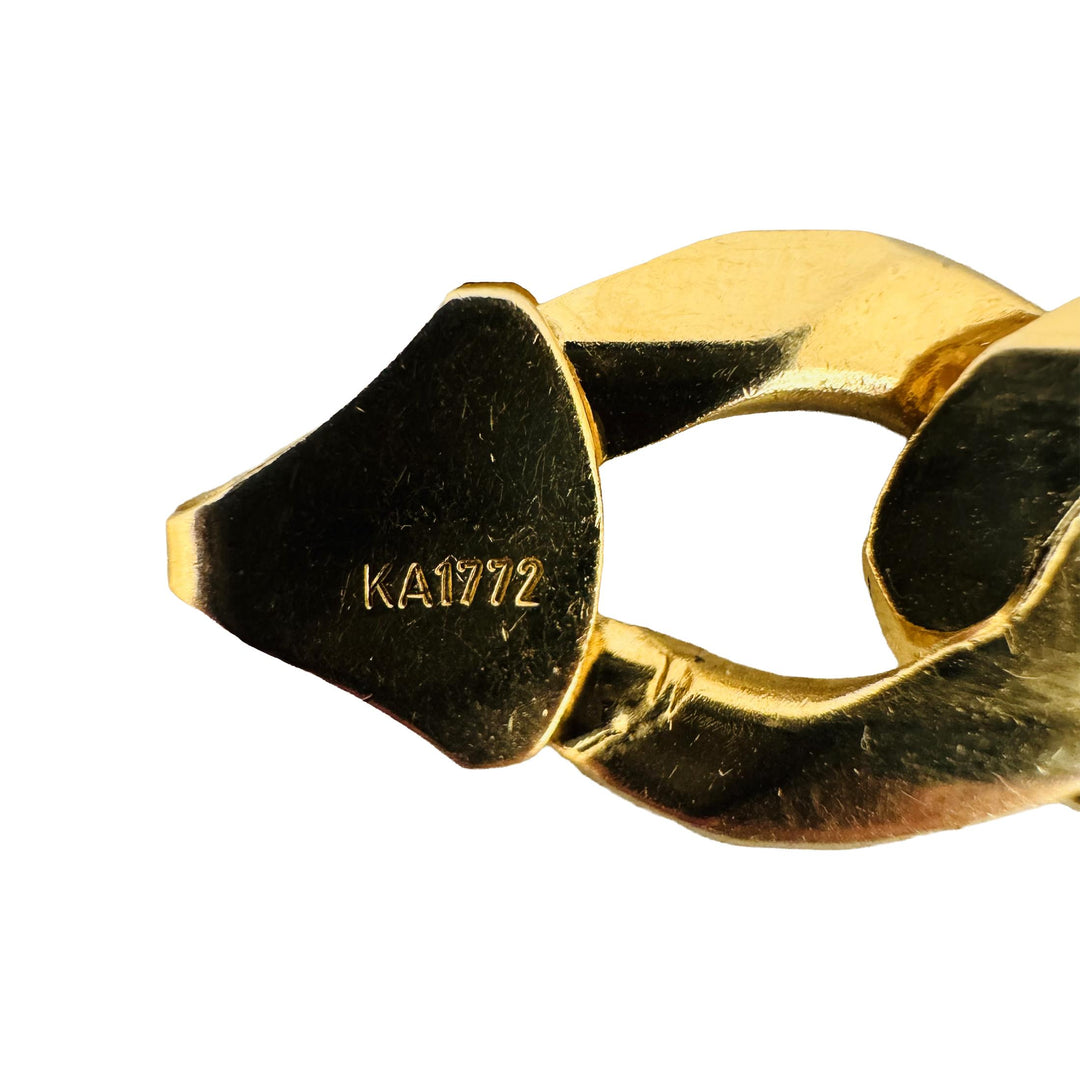 10k Yellow Gold 72.7g Solid Heavy 11mm Curb Link Chain Necklace 24"