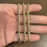 14k Yellow Gold 79.6g Solid Heavy 4.5mm Squared Franco Link Chain Necklace 26"