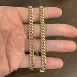 14k Yellow Gold 18.6g Hollow 6.5mm Cuban Curb Link Chain Necklace 18"