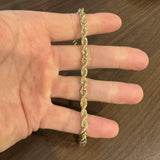 14k Yellow Gold 21g Solid Heavy 5.5mm Men's Rope Bracelet 8.5"