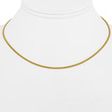 24k Pure Yellow Gold 5.8g Solid Thin 1.8mm Curb Link Chain Necklace 15"