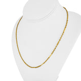 24k Pure Yellow Gold 19.6g Solid Heavy 2.8mm Cable Bar Link Chain Necklace 19"
