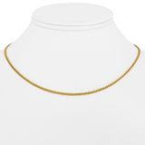 24k Pure Yellow Gold 7g Solid Thin 1.8mm Curb Link Chain Necklace 16"