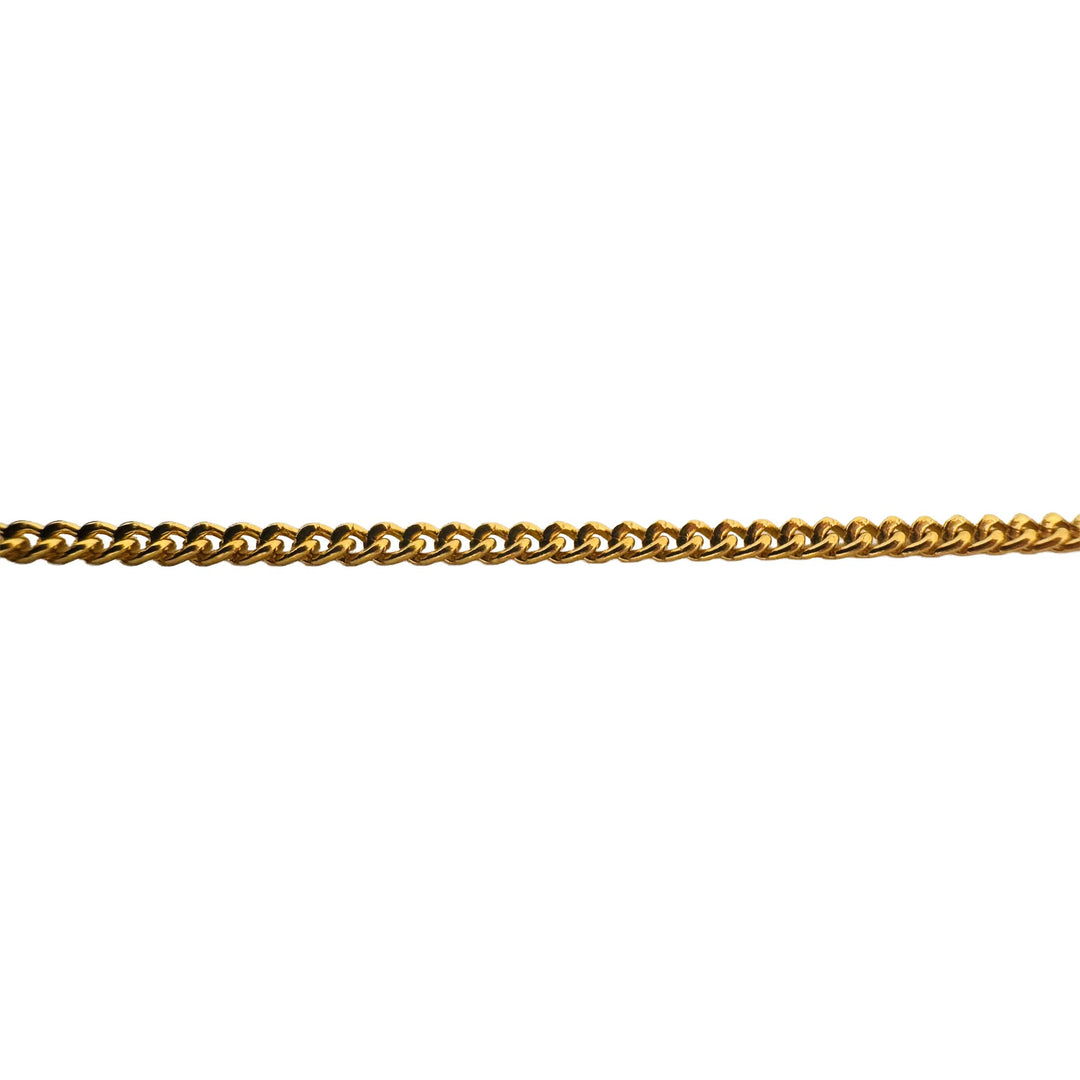 24k Pure Yellow Gold 7g Solid Thin 1.8mm Curb Link Chain Necklace 16"