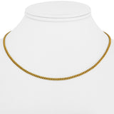 24k Pure Yellow Gold 9.7g Solid Thin 2mm Curb Link Chain Necklace 15.5"