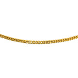 24k Pure Yellow Gold 9.7g Solid Thin 2mm Curb Link Chain Necklace 15.5"