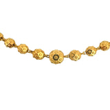 22k Yellow Gold 17.8g Ladies Graduated Fancy Ball Link Necklace 16"