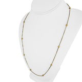 18k Yellow Gold 9.2g Vintage Ladies Box Link Ball Station Necklace Italy 24"