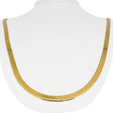 18k Yellow Gold 20.6g Solid Long 5mm Herringbone Link Necklace Italy 30"