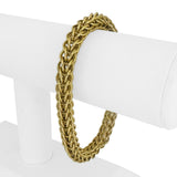 18k Yellow Gold 25.7g Thick Squared 9mm Fancy Link Bracelet 8.5"