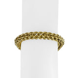 18k Yellow Gold 25.7g Thick Squared 9mm Fancy Link Bracelet 8.5"
