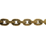 18k Yellow Gold 32.3g Solid Heavy Vintage Textured Cable Link Bracelet 7.75"