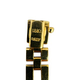 18k Yellow Gold 12.2g Milor Polished 6mm Fancy Link Bracelet Italy 8"