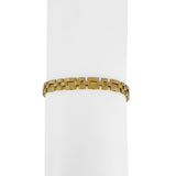 18k Yellow Gold 12.2g Milor Polished 6mm Fancy Link Bracelet Italy 8"