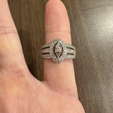 14k White Gold and 0.80cttw Diamond Ladies Ring Size 7.75