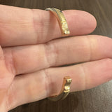 18k Yellow Gold 26g Solid Heavy 4mm Graduated Cuff Bracelet 6.5"