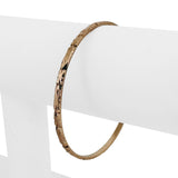 14k Yellow Gold 9.6g Solid Vintage 3mm Bangle Bracelet 7.5"