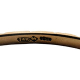 14k Yellow Gold 9.6g Solid Vintage 3mm Bangle Bracelet 7.5"