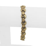 14k Yellow Gold 14g Ladies Polished and Brushed Fancy Link Bracelet 7"