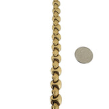 14k Yellow Gold 14g Ladies Polished and Brushed Fancy Link Bracelet 7"