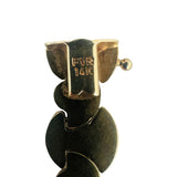 14k Yellow Gold 14g Ladies Polished and Brushed Fancy Link Bracelet 7"