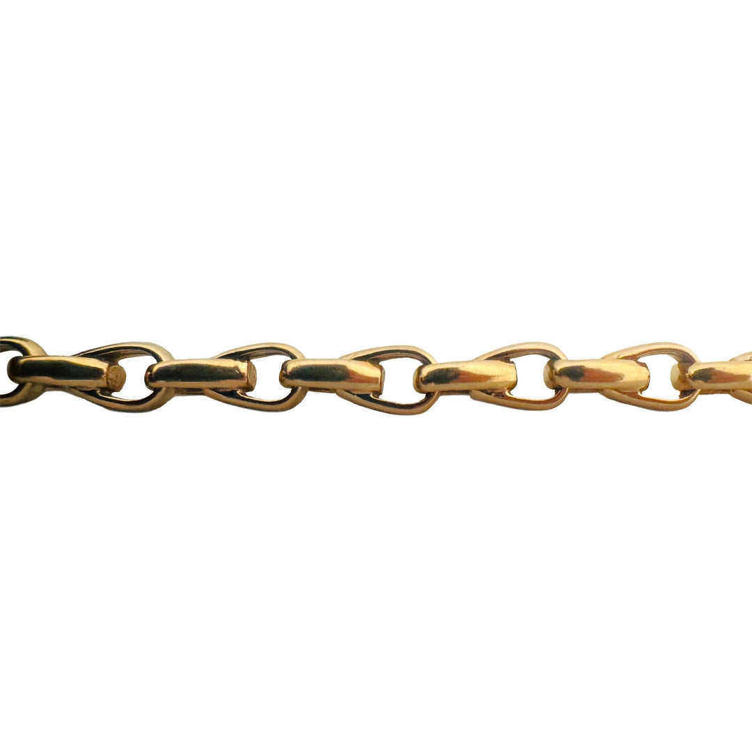 14k Yellow Gold 19g Solid Heavy 5mm Fancy Link Bracelet 7.25"