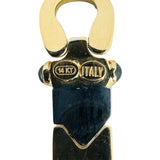 14k Yellow and White Gold 16.4g Two Tone 9mm Fancy Link Bracelet Italy 7.25"